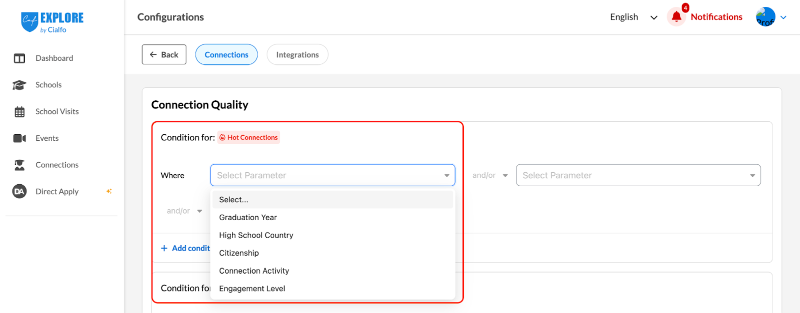 Information in your Connections dashboard helps plan personalized outreach